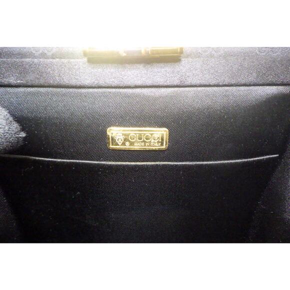 Vintage Gucci Satin GG Circle Handbag – Black